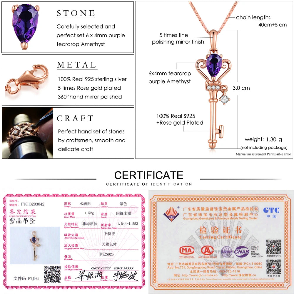 👑 Collier Clé Couronne en Argent 925 – Lamoon