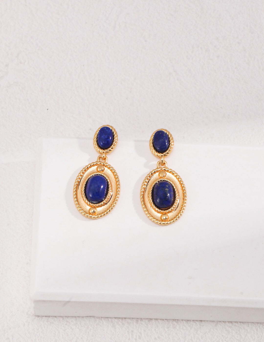 🌌Boucles Pendantes Lapis-Lazuli – Élégance Naturelle