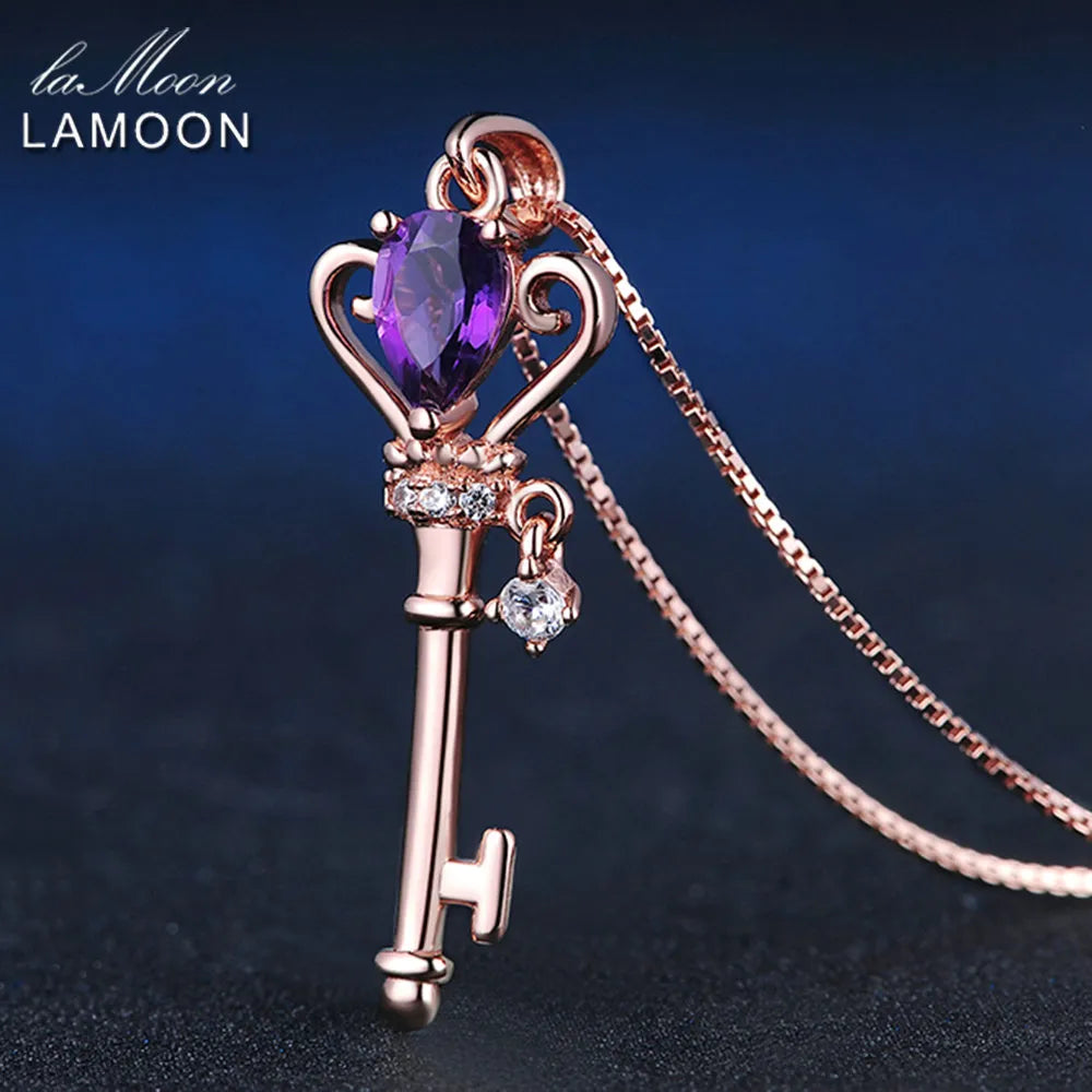 👑 Collier Clé Couronne en Argent 925 – Lamoon