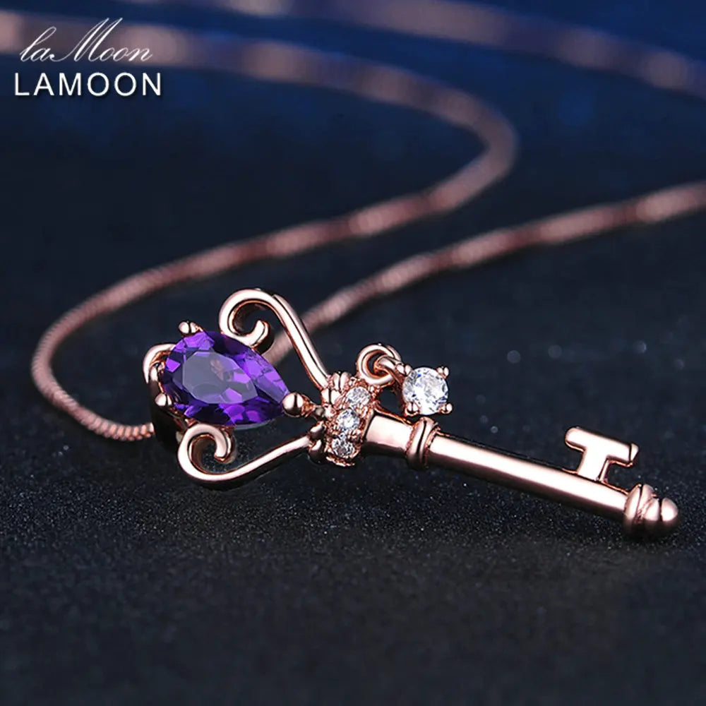 👑 Collier Clé Couronne en Argent 925 – Lamoon