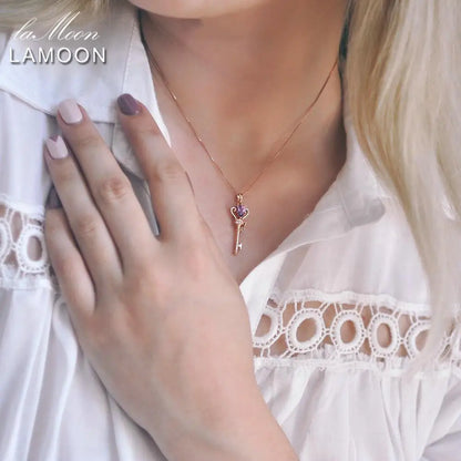 👑 Collier Clé Couronne en Argent 925 – Lamoon