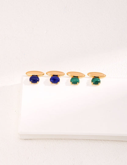 💙 Clous d’Oreilles Lapis-Lazuli – Élégance & Énergie