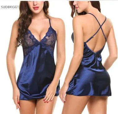 Lingerie de Nuit Sexy pour Femmes, Décolleté Dos Ouvert